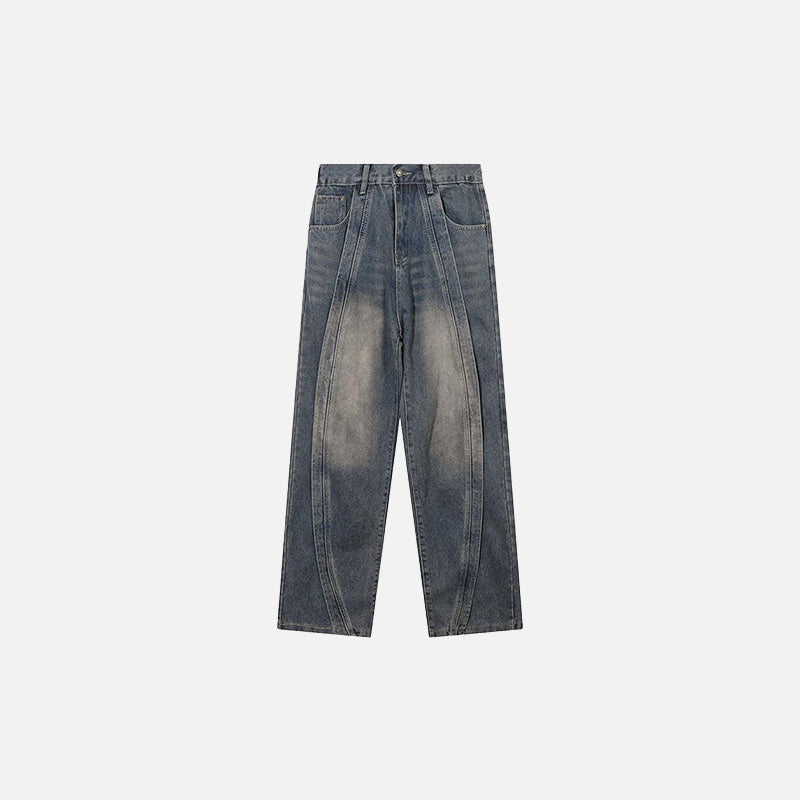 Vintage Yüksek Bel Baggy Jean Pantolon, önden görünüm — Navra Wear