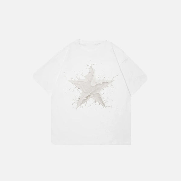 Splashing Milk Stellar Visual T-Shirt