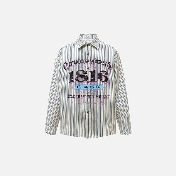 Heritage Stripe One-Button Long Shirt