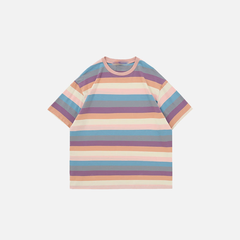 Çizgili Tişört, önden görünüm — Navra Wear