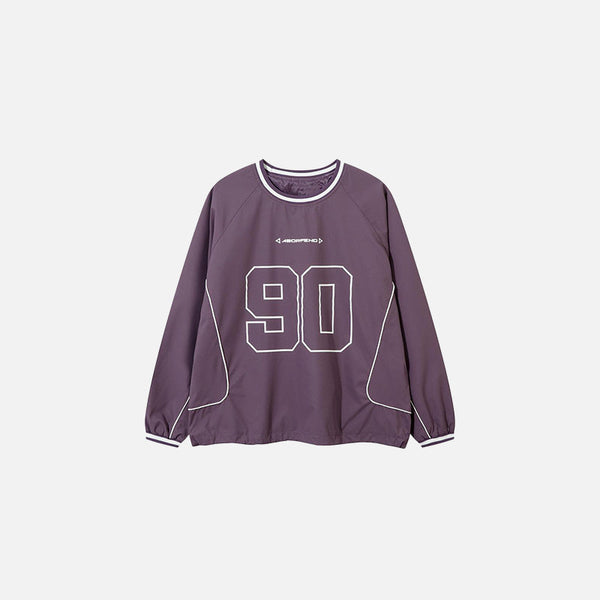 Baskılı Basic Sweatshirt, önden görünüm — Navra Wear