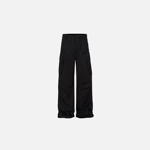 Çok Cepli Gün Batımı Baskılı Kargo Pantolon, önden görünüm — Navra Wear