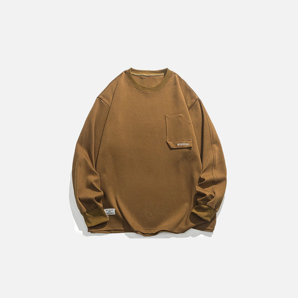 Oversize Basic Sweatshirt, önden görünüm — Navra Wear