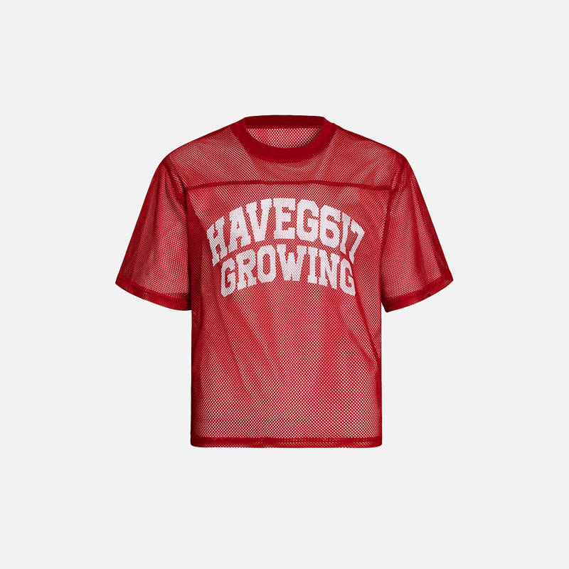 Translucent Mesh Patterned Everyday Training T-Shirt