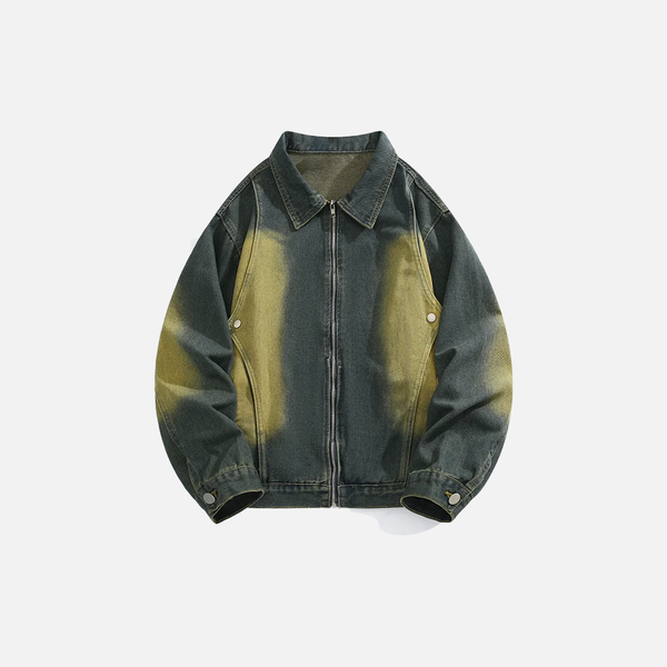 Elevated Faded Western Batik Denim Jacket