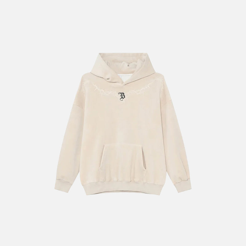 Embroidered Letter Relaxed Sweatshirt