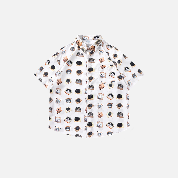 Feline Print Loose Cool Summer Top