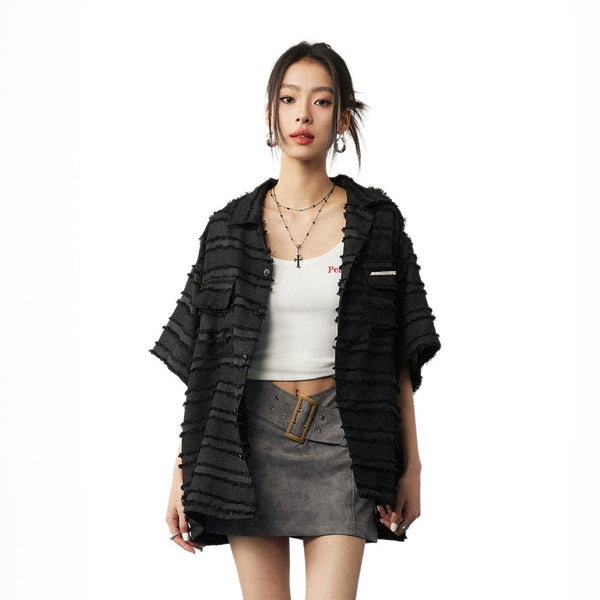 Standout Casual Short Sleeve Woven Top