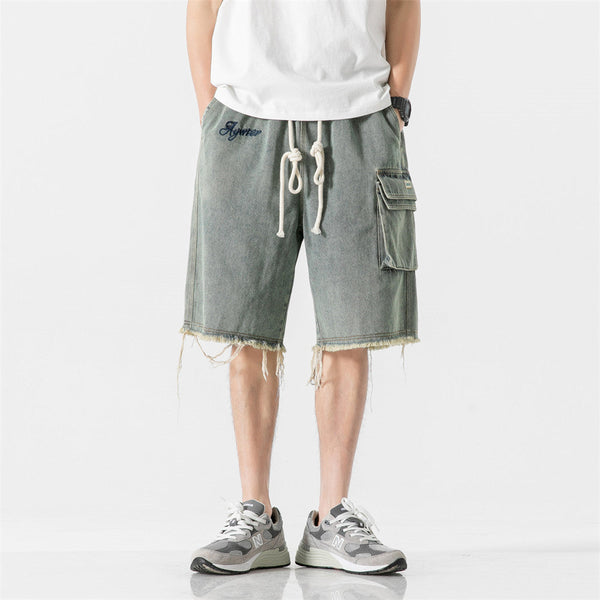 Easy Grain Straight Denim Shorts
