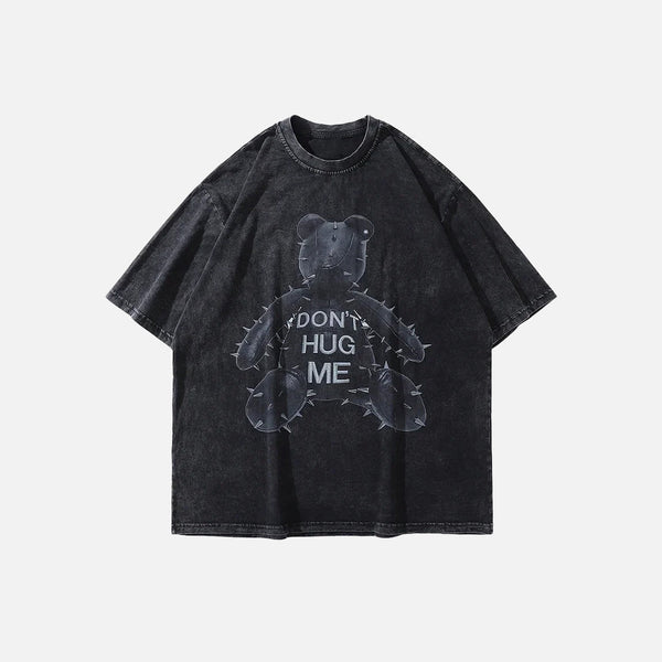 Relaxed-Cut Retro-Faded Ursus Distress-Washed T-Shirt