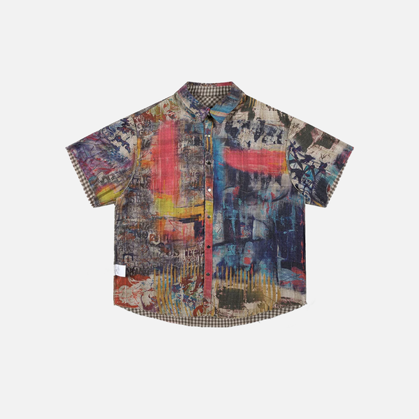 Archive Print Hip Hop Oversized Top