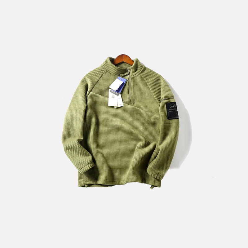 Stand Zipper Half Velvet Warm T-Shirt