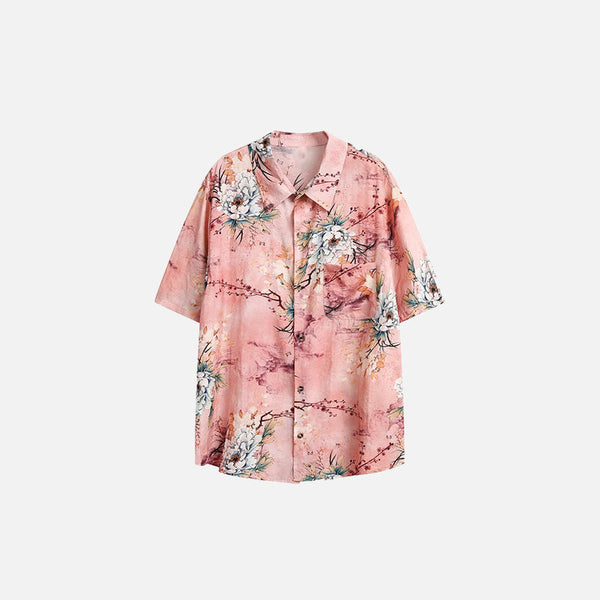 Kadın Çiçek Desenli Gömlek, önden görünüm — Navra Wear