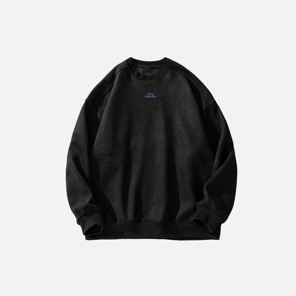 Dağ Baskılı Oversize Sweatshirt, önden görünüm — Navra Wear