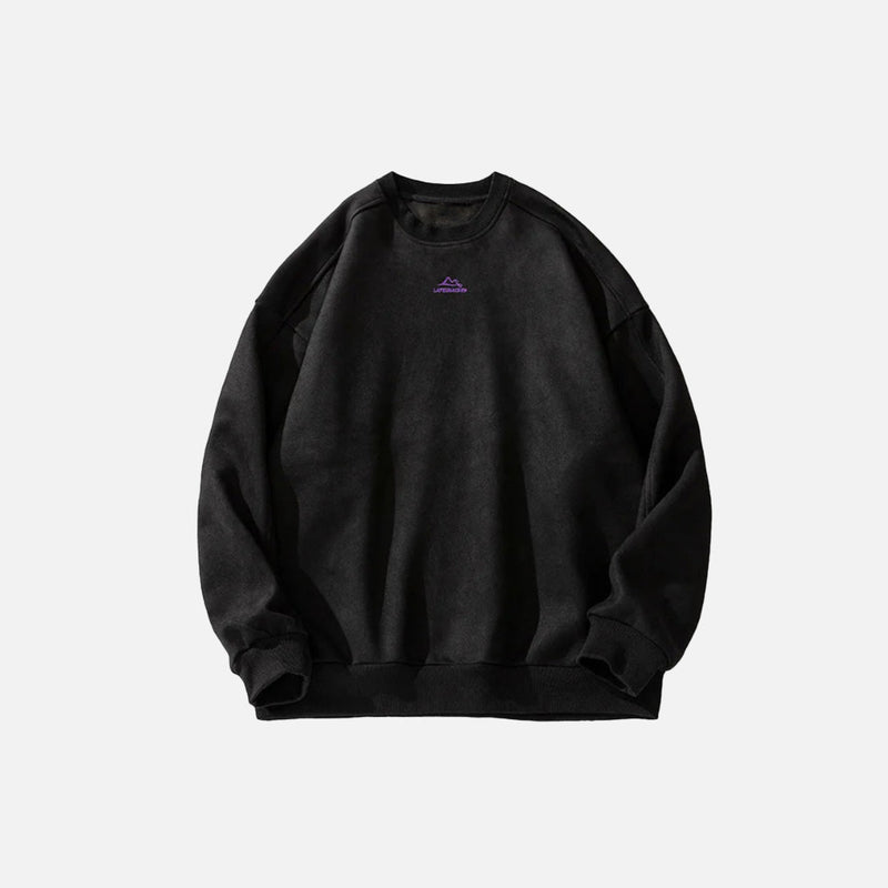 Dağ Baskılı Oversize Sweatshirt, önden görünüm — Navra Wear