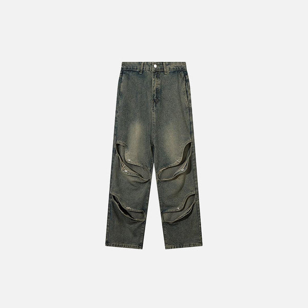 Y2K Baggy Jean Pantolon, önden görünüm — Navra Wear