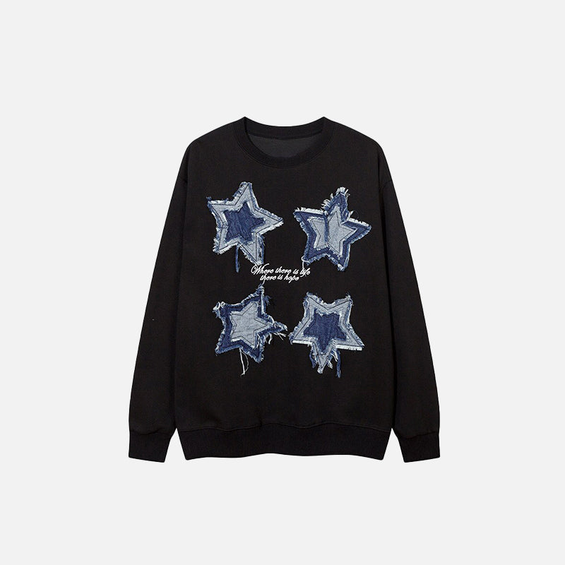 Raw Star Denim Sweatshirt