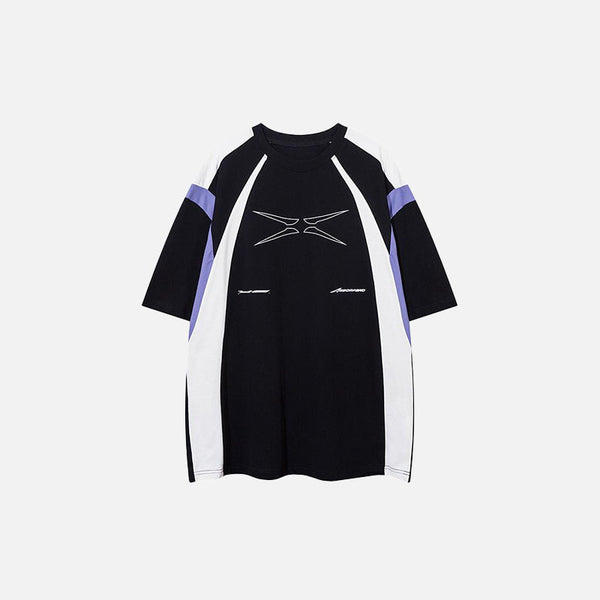 Çizgili Tişört, önden görünüm — Navra Wear