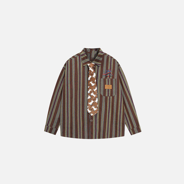 Çizgili Gömlek, önden görünüm — Navra Wear