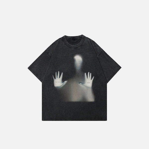 Portre Baskılı Tişört, önden görünüm — Navra Wear
