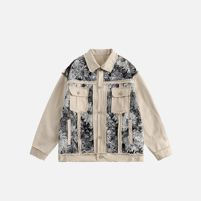 Classic Floral Patch Denim Jacket