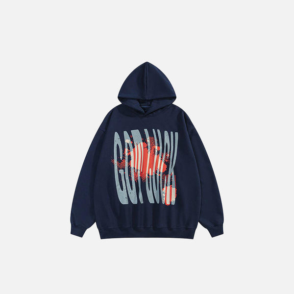 Lucky Letter Print Sweatshirt