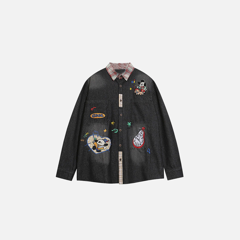 Galaksi Baskılı Gömlek, önden görünüm — Navra Wear