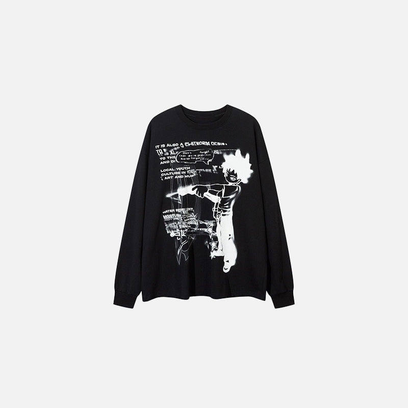 Portre Baskılı Sweatshirt, önden görünüm — Navra Wear