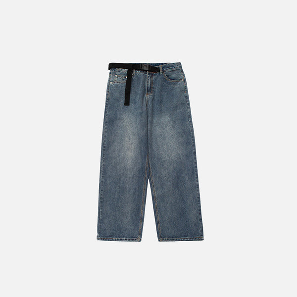 Belted Drift Mid-Rise Denim