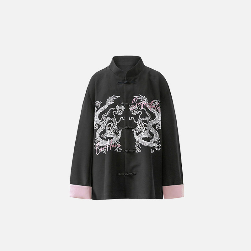 Ejderha Baskılı Gömlek, önden görünüm — Navra Wear