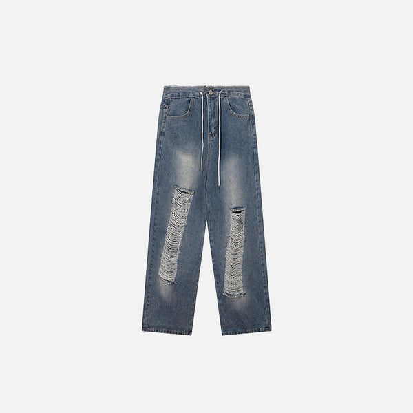 Chic Torn Bell Leg Denim