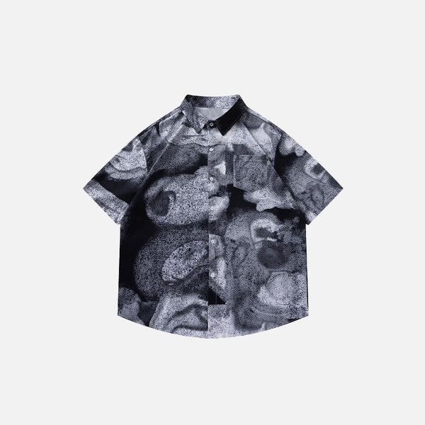 Soyut Baskılı Gömlek, önden görünüm — Navra Wear