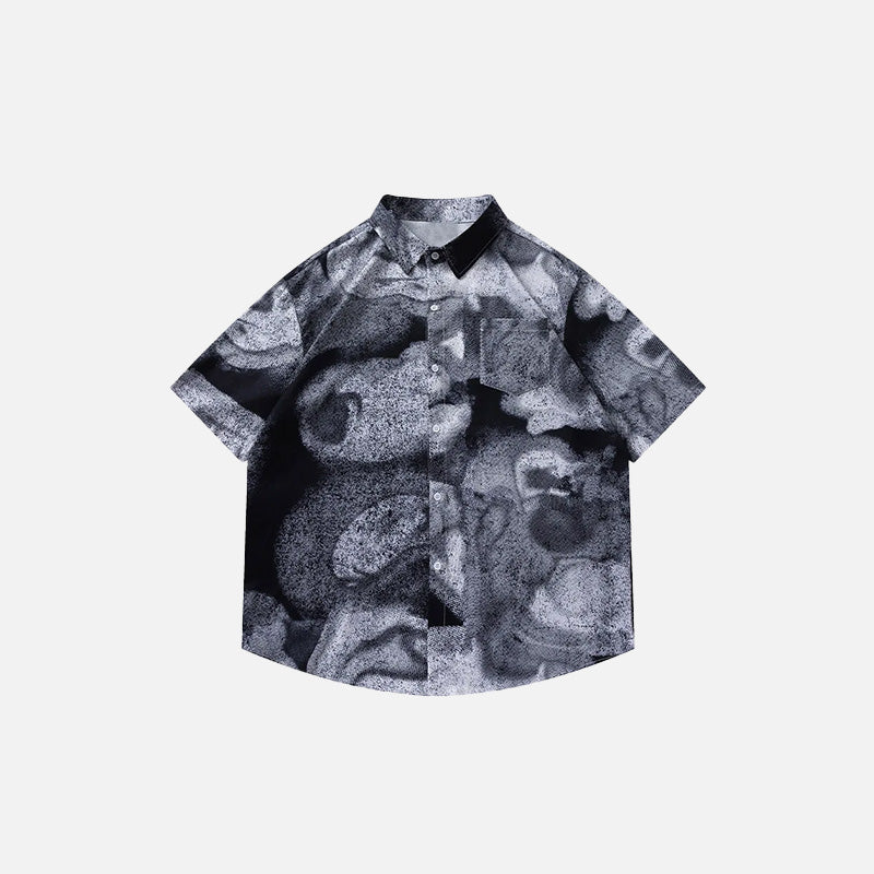 Soyut Baskılı Gömlek, önden görünüm — Navra Wear