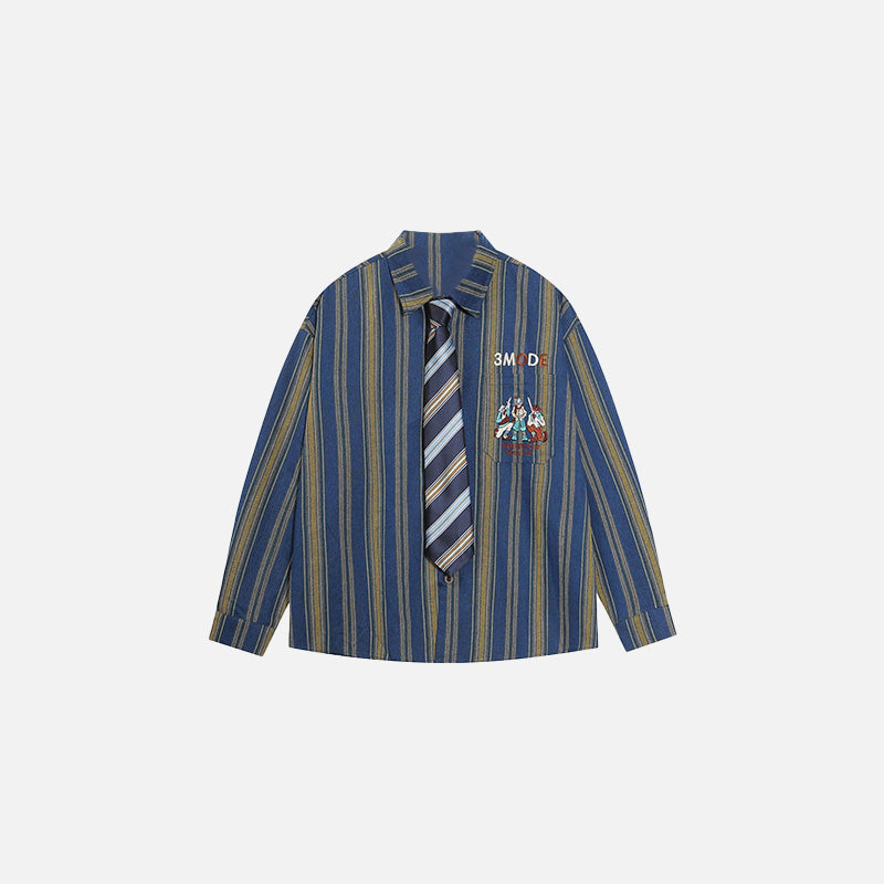 Çizgili Gömlek, önden görünüm — Navra Wear