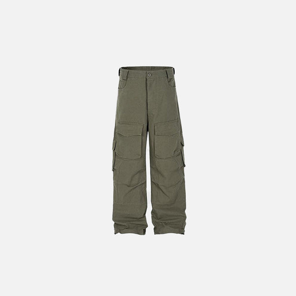 Vintage Cep Detaylı Pantolon, önden görünüm — Navra Wear