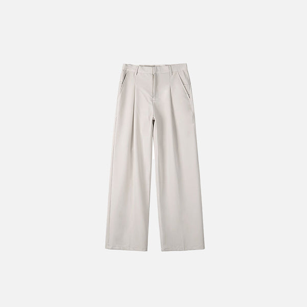 High-Rise Straight Trousers