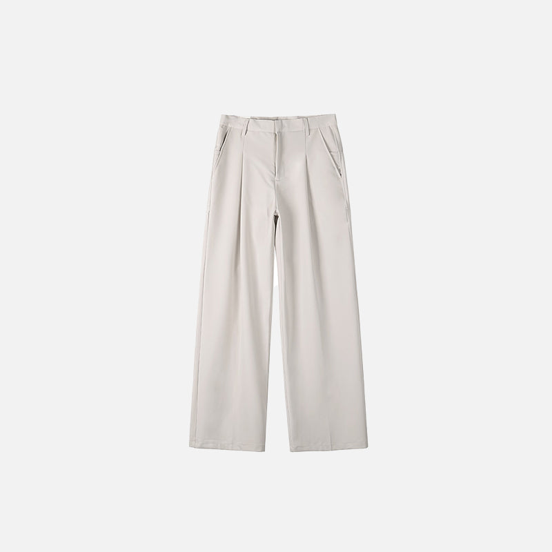 High-Rise Straight Trousers