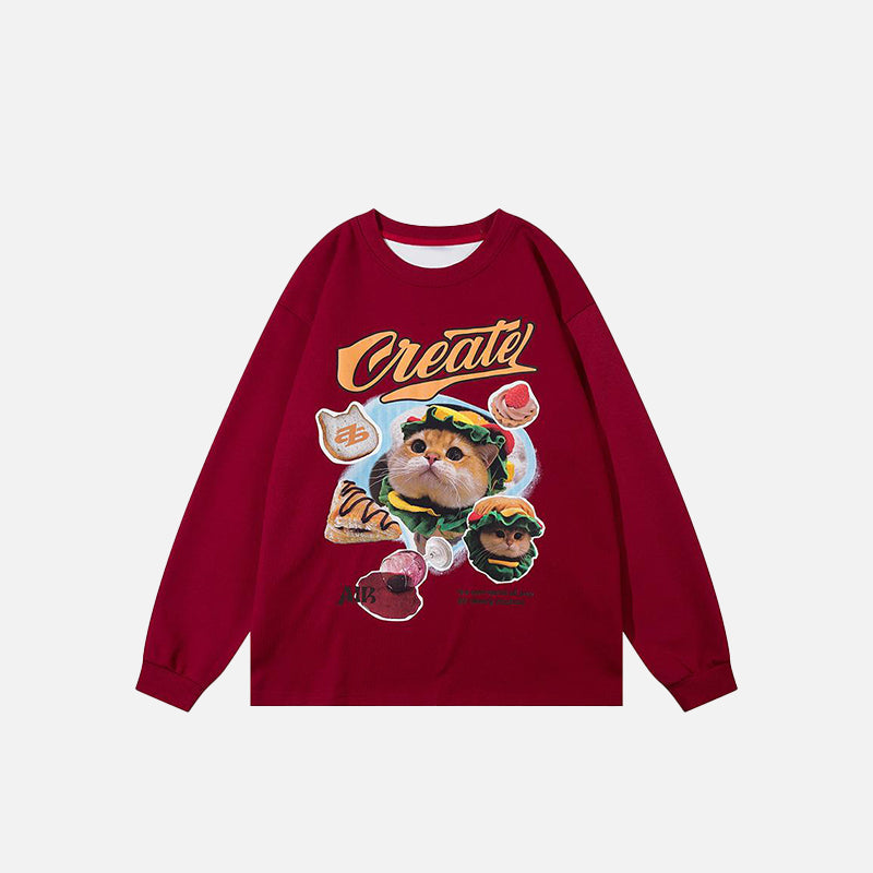 Kitty Vibes Graphic Sweatshirt