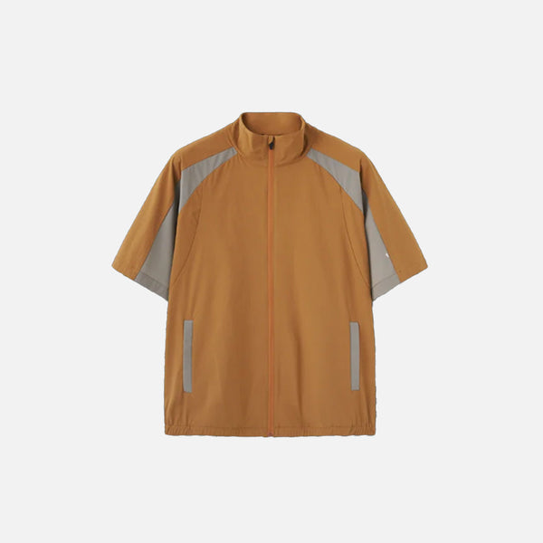 Çizgili Kısa Kollu Gömlek, önden görünüm — Navra Wear