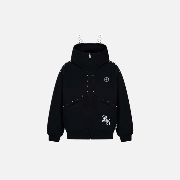 Stud Block Relaxed Y2K Hood