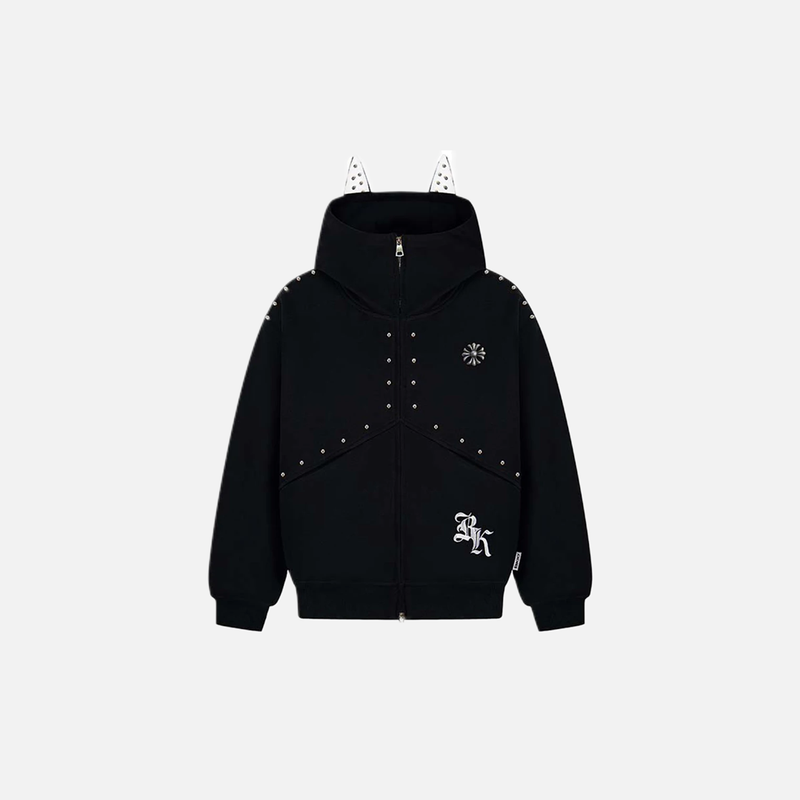 Stud Block Relaxed Y2K Hood