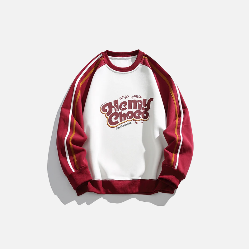 Block Letter Athletic Patchwork Top
