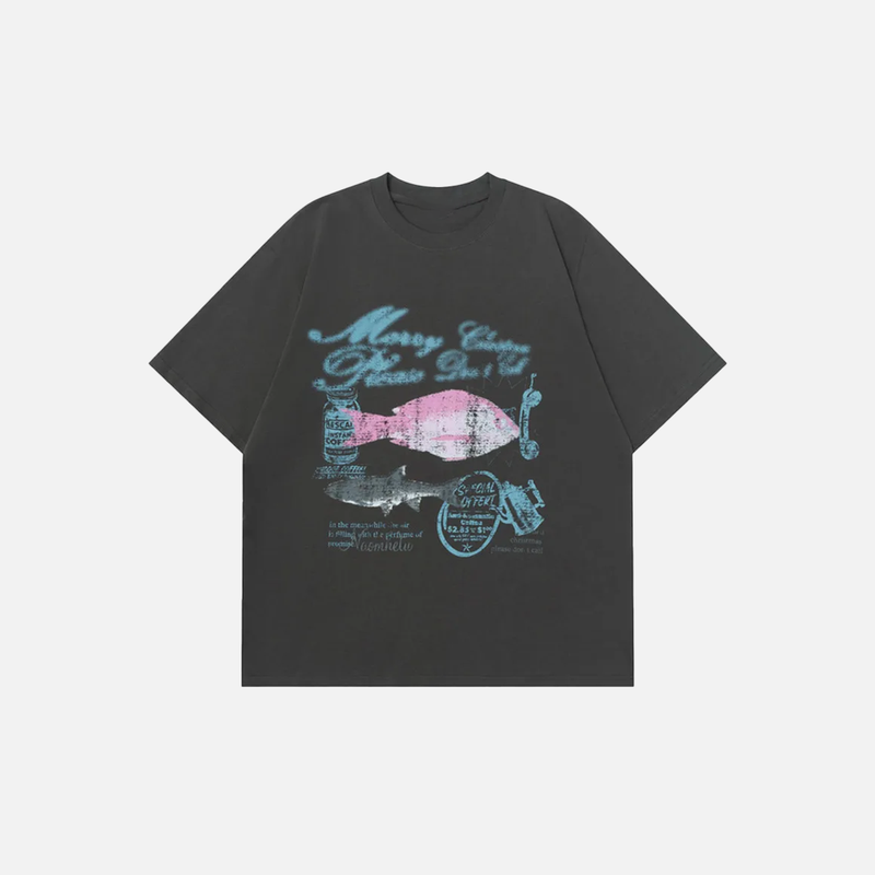 Turn-Of-Era Everyday Crew Neck Oversized Cotton T-Shirt