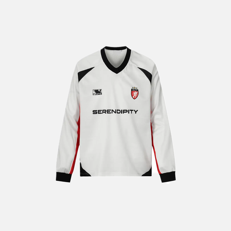 Plush Mesh Illustrated Collage-Cut Sport Long Sleeve T-Shirt
