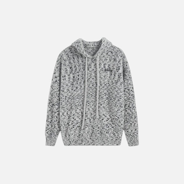 Yarn Heathered Knitwear Sweatshirt