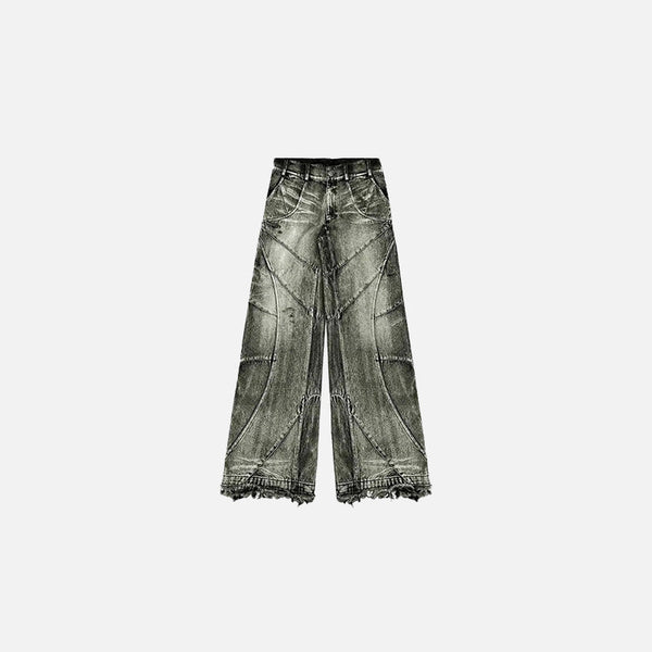 Y2K İspanyol Paça Jean Pantolon, önden görünüm — Navra Wear