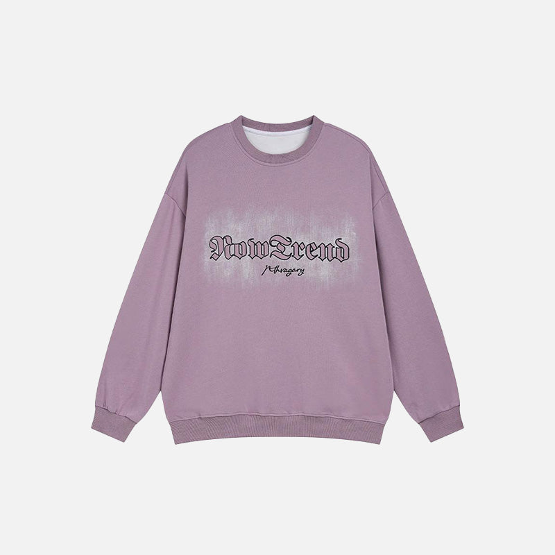 Harf Baskılı Sweatshirt, önden görünüm — Navra Wear