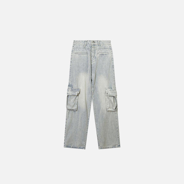 Bell-Leg Multi Pockets Denim