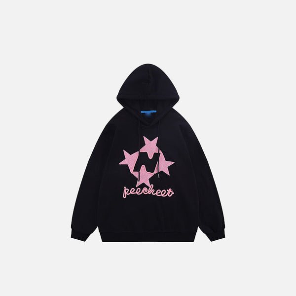 2000s Star Letters Embroidered Sweatshirt