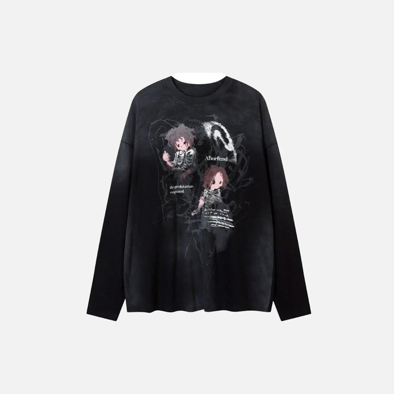 Baggy Time-Worn New-Millennium Print T-Shirt